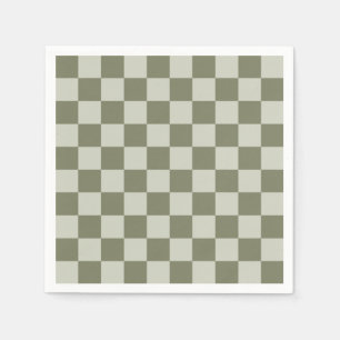 Sage Green Checkerboard Napkin