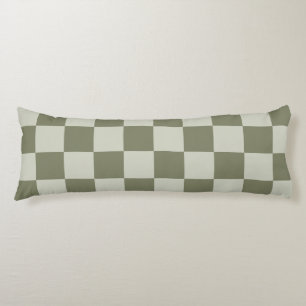 Sage Green Chequerboard Body Cushion