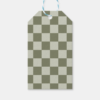 Sage Green Chequerboard Gift Tags