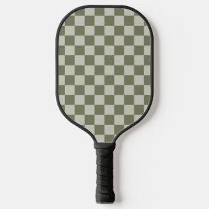 Sage Green Chequerboard Pickleball Paddle