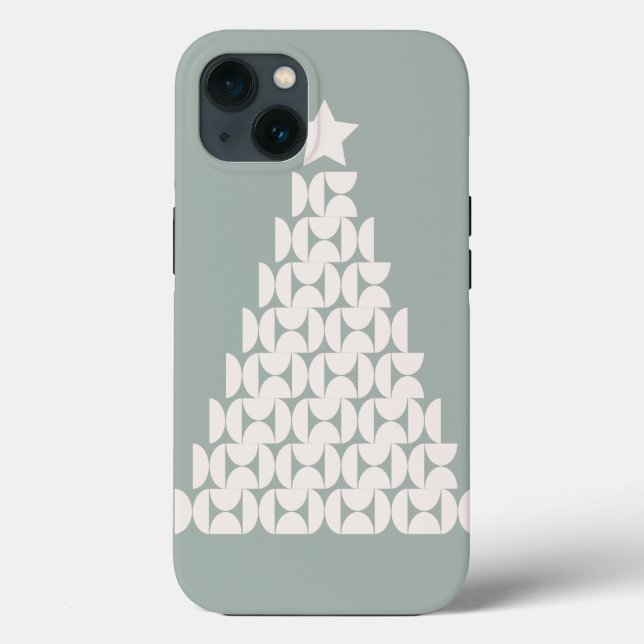 Sage Green Christmas Tree Case-Mate iPhone Case (Back)