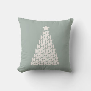 Sage Green Christmas Tree Cushion