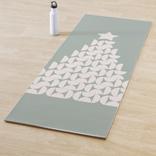 Sage Green Christmas Tree Yoga Mat