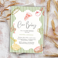 Sage Green Ciao Baby Itallian Pizza Baby Shower 
