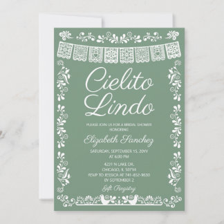 Sage Green Cielito Lindo Bridal Shower Invitation