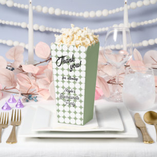 Sage Green Circle Pattern Bachelorette Party Favour Box