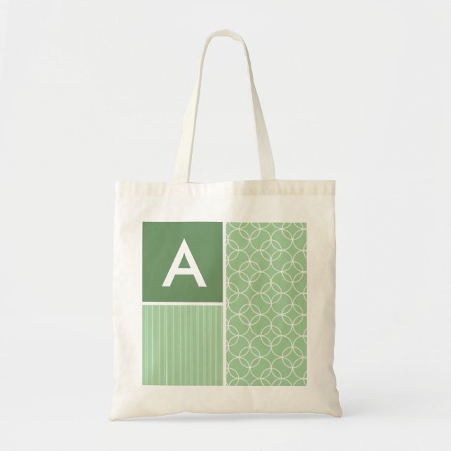 Sage Green Circles; Circle Tote Bag (Front)