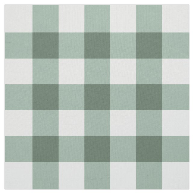 Sage Green Classic Gingham Pima Cotton Fabric (Swatch)