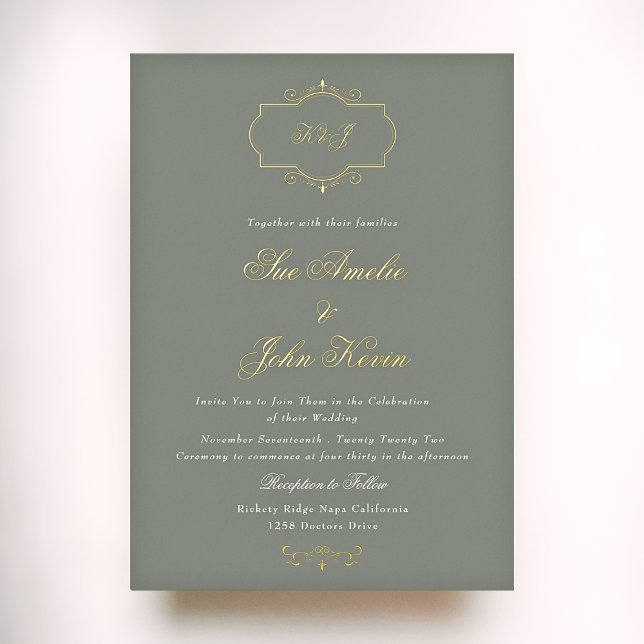 sage green classic monogram wedding (Creator Uploaded)