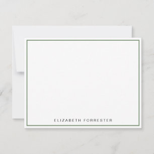 Sage Green Classic Single Border       Card