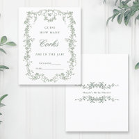 Sage Green Classy 'Guess How Many' Bridal Game