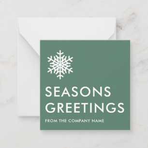 Sage Green Corporate Business Seasons Greetings Card