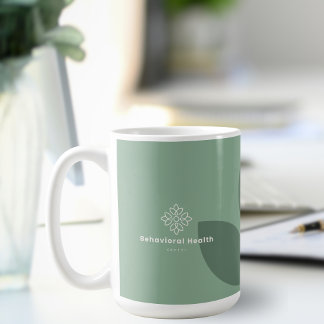 Sage Green Counsellor Behavioural Health Logo  Coffee Mug