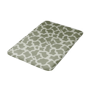 Sage Green Cow Print Bath Mat
