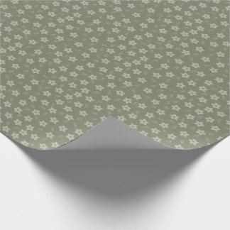 Sage Green Cream Daffodil Floral Cottagecore Wrapping Paper
