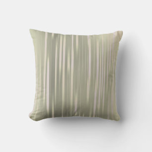Sage Green & Cream Stripes Cushion
