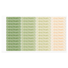 Sage Green Cream Vintage Floral Custom Name Labels