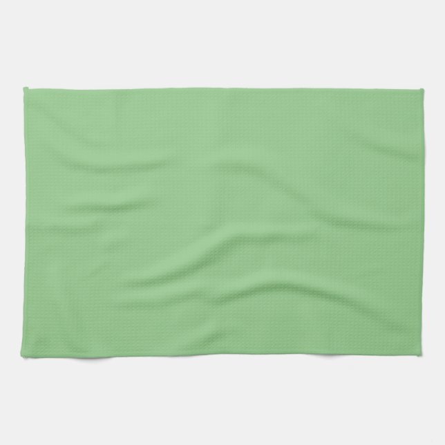 Sage Green Create Your Own Blank Template Elegant Tea Towel (Horizontal)