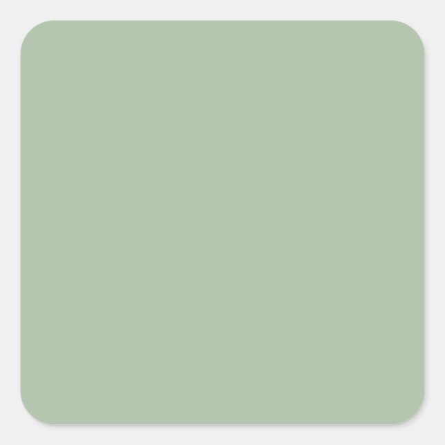 Sage Green Custom Branded Square Sticker (Front)