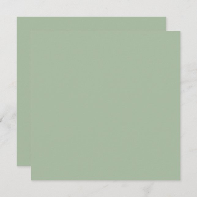 Sage Green Custom Branded Thank You Card (Front/Back)