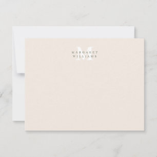 Sage Green Custom Coloured Monogram Name Card