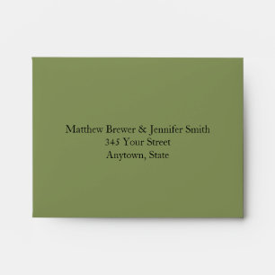 Sage Green Custom Envelope w/ Pre-Printed Address