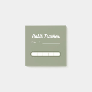 Sage green Cute Habit Tracker Post-it Notes