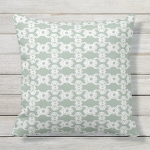 Sage Green Damask Cushion