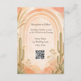 Sage Green Desert Wedding Enclosure Card