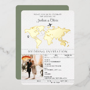 Sage Green Destination Wedding Passport 