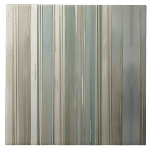 Sage Green Dusty Blue Taupe Grey Farmhouse Stripe Ceramic Tile