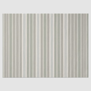Sage Green Dusty Blue Taupe Grey Farmhouse Stripe Tissue Paper