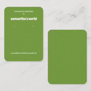 Sage Green Earring Display Business Card