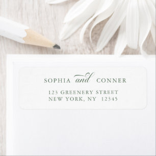 Sage Green Elegant Classy Return Address Return Address Label