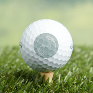 Sage Green Elegant Damask Golf Balls
