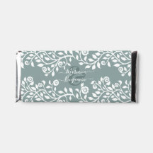 Sage Green Elegant Floral Art Personalised Wedding