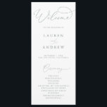 Sage Green Elegant Minimalist Boho Wedding Program<br><div class="desc">Beautiful minimalist and classic,  our Sage Green Minimalist Wedding Program will be beautiful for your order of service. Fully customisable with all of your wedding program information.</div>