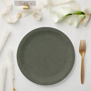 Sage Green Elegant Minimalist Wedding Paper Plates