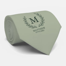 Sage Green Elegant Officiant Wedding Monogram