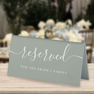 Sage Green Elegant Script Wedding Reserved