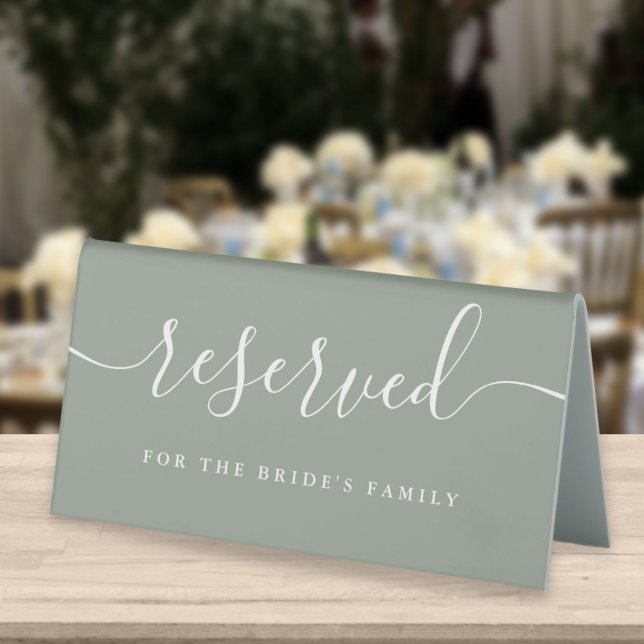 Sage Green Elegant Script Wedding Reserved (Creator Uploaded)