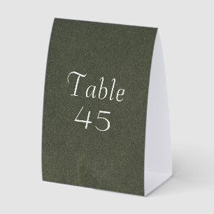 Sage Green Elegant Wedding Table Number Tent Cards