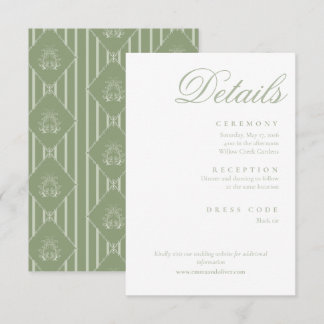 sage green  enclosure card