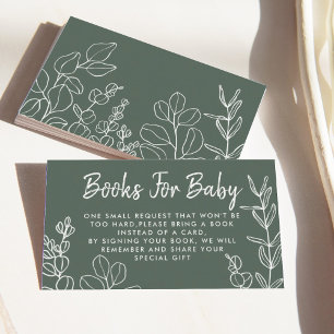 Sage Green Eucalyptus Book Request  Enclosure Card