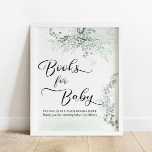 Sage Green Eucalyptus Books for Baby Poster