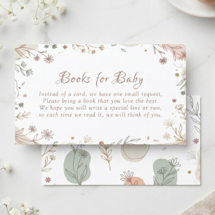 Sage Green Eucalyptus Botanical Books for Baby Enclosure Card