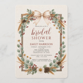 Sage Green Eucalyptus Bridal Shower Invitation