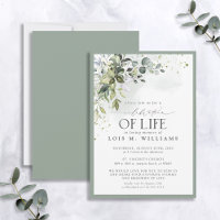Sage Green Eucalyptus Floral Celebration of Life
