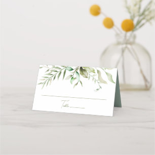 Sage Green Eucalyptus Foliage Botanical Wedding Place Card