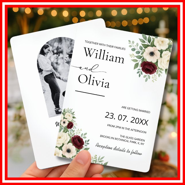 Sage Green Eucalyptus Greenery PHOTO Wedding Invitation (Creator Uploaded)